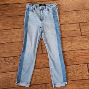 Hollister Juniors 7 Ultra High Rise Skinny Ankle Soft Stretch Blue Denim jeans